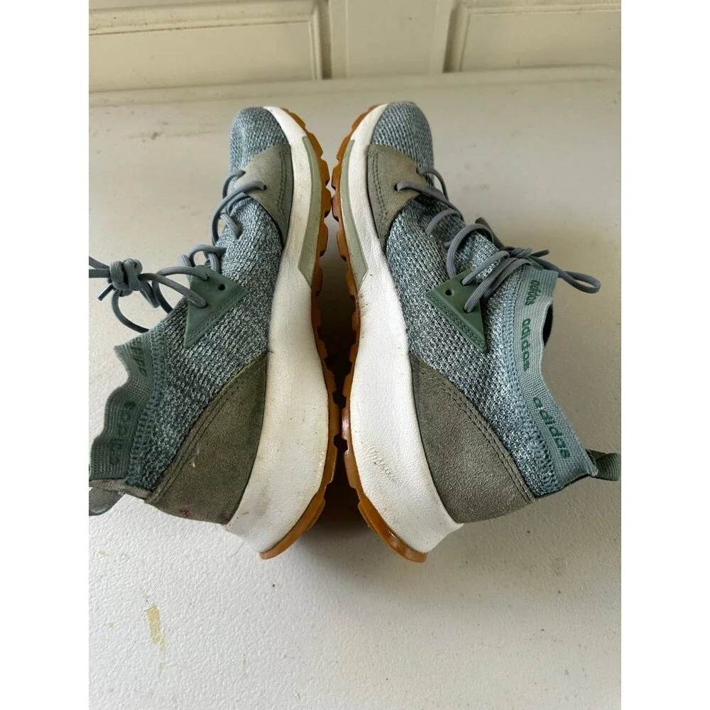 Adidas Women's Cloudfoam Neo Quesa Raw Green Athletic Running Shoes 7.5